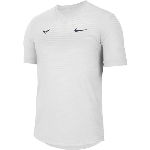 Nike Rafa Challenger Mens Size M Tennis Top Shirt Rafael Nadal White CI9148-100